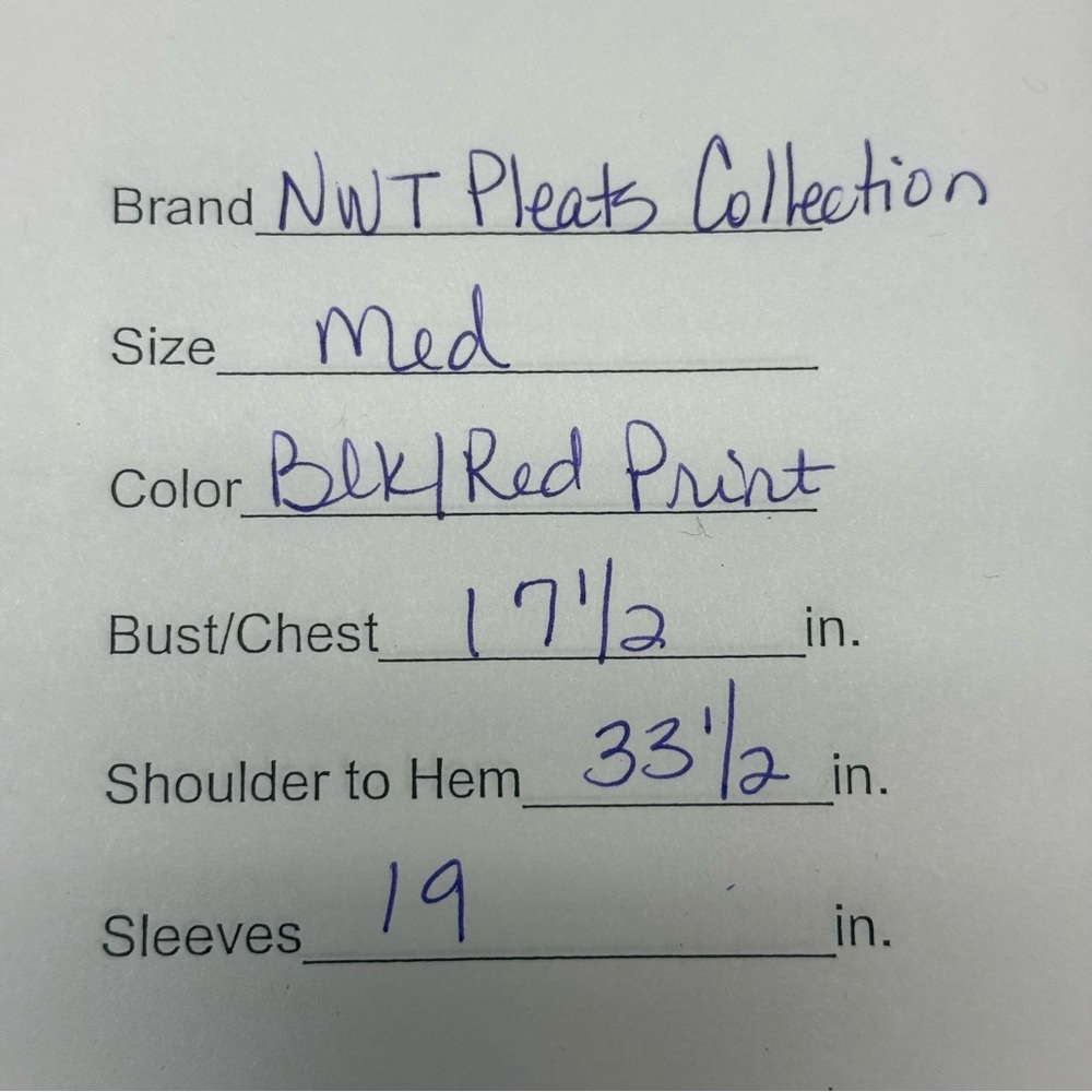 NWT Pleats Collection by Pings Imports Multi-Color Patchwork Tunic Dress Size M - Picture 6 of 6